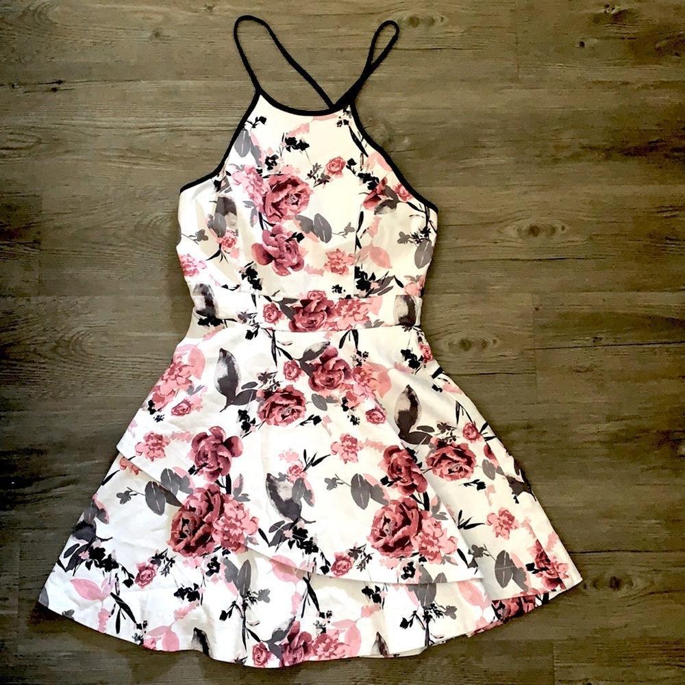 White floral dress